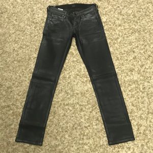 Citizens of Humanity waxed coated faux leather jeans